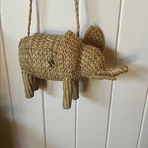 Woven Elephant Shaped Bag